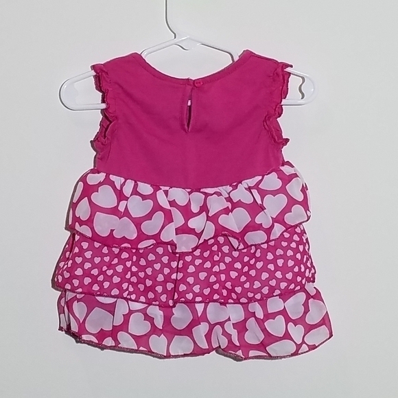Diva Layer Tiered Heart Ruffle Shirt 18m - Picture 2 of 3